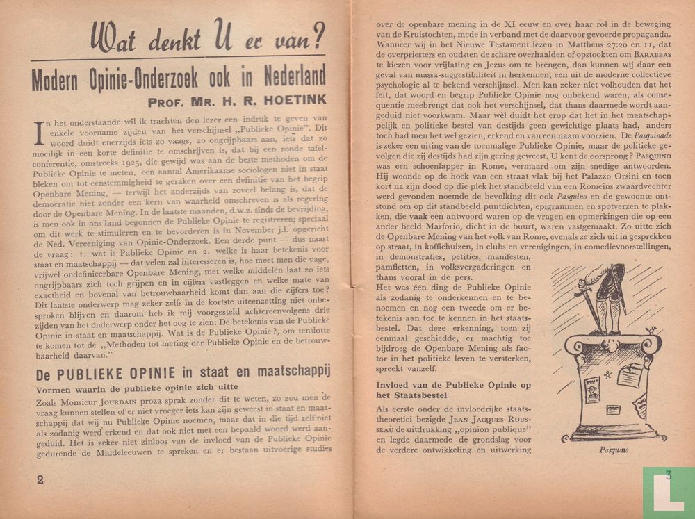 Wat denkt U er van?