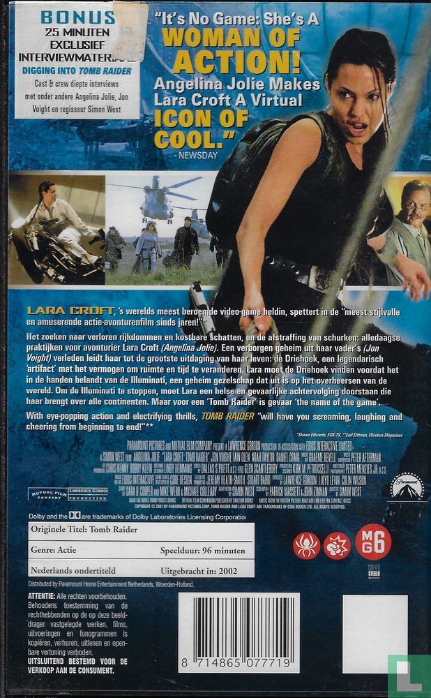 Lara Croft Tomb Raider - Angelina Jolie - DVD New