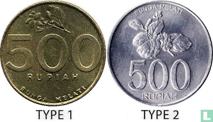 Indonésie 500 rupiah 2003 (type 2)