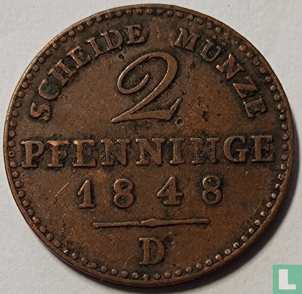 Prusse 2 pfenninge 1848 (D)