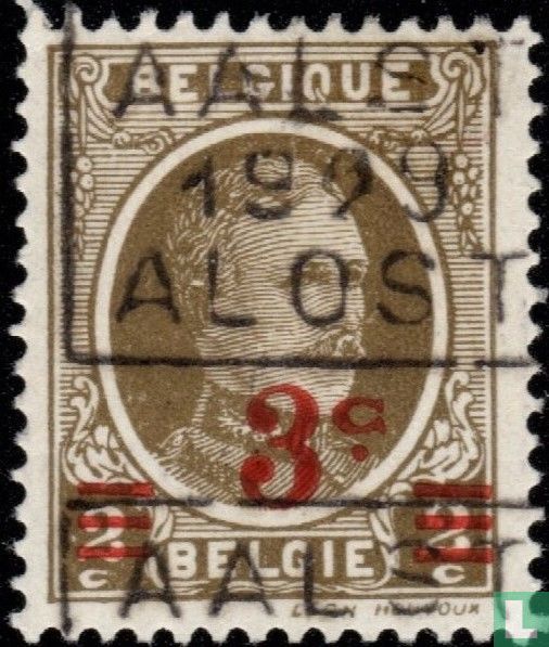 Roi Albert Ier, avec surcharge
