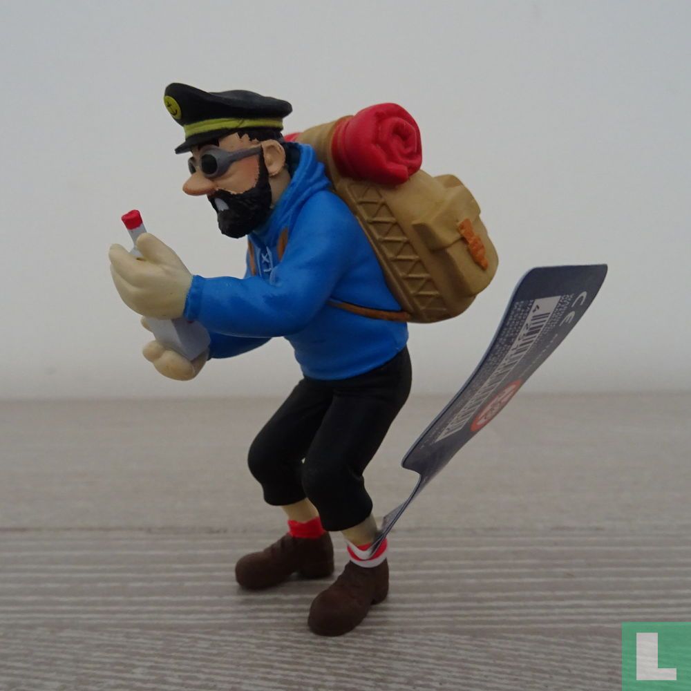 Haddock mit leerer Flasche