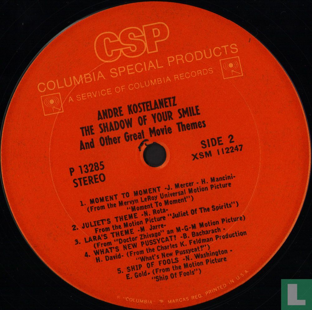 The Shadow Of Your Smile And Other Great Movie Themes LP P 13285 ...