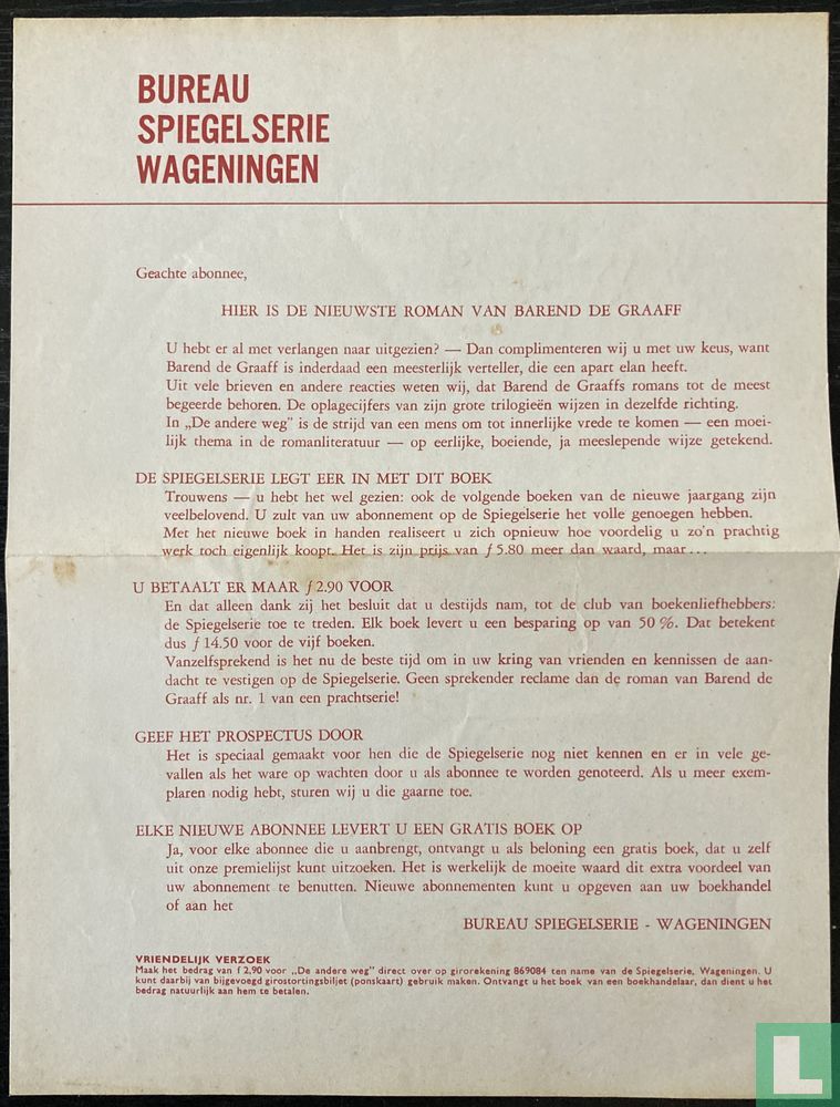 De andere weg