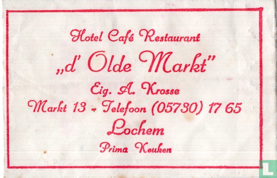Hotel Café Restaurant "d' Olde Markt"