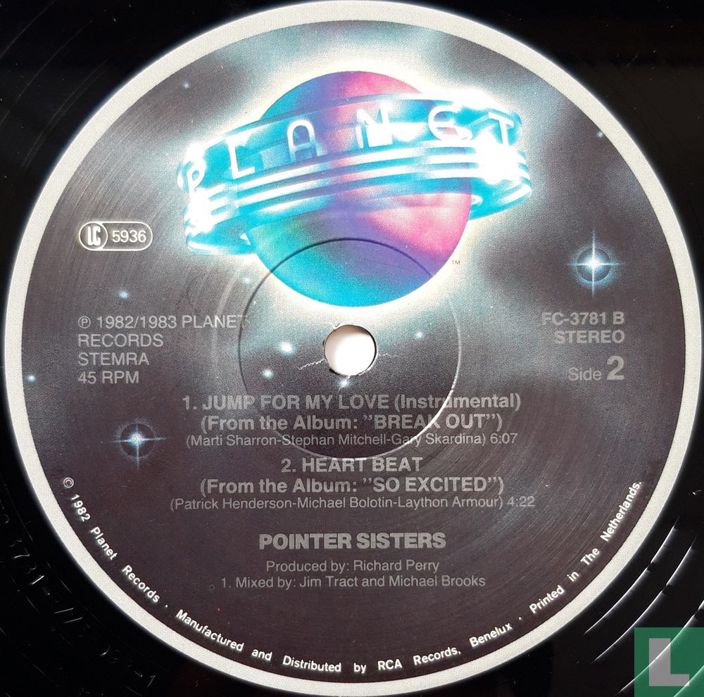 Jump (for My Love) (Special Extended Remix) Maxi FC-3781 (1983 ...