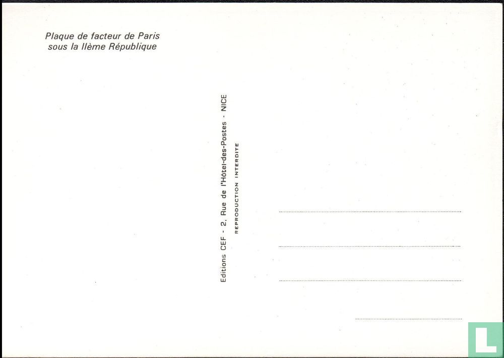Postbode plaat