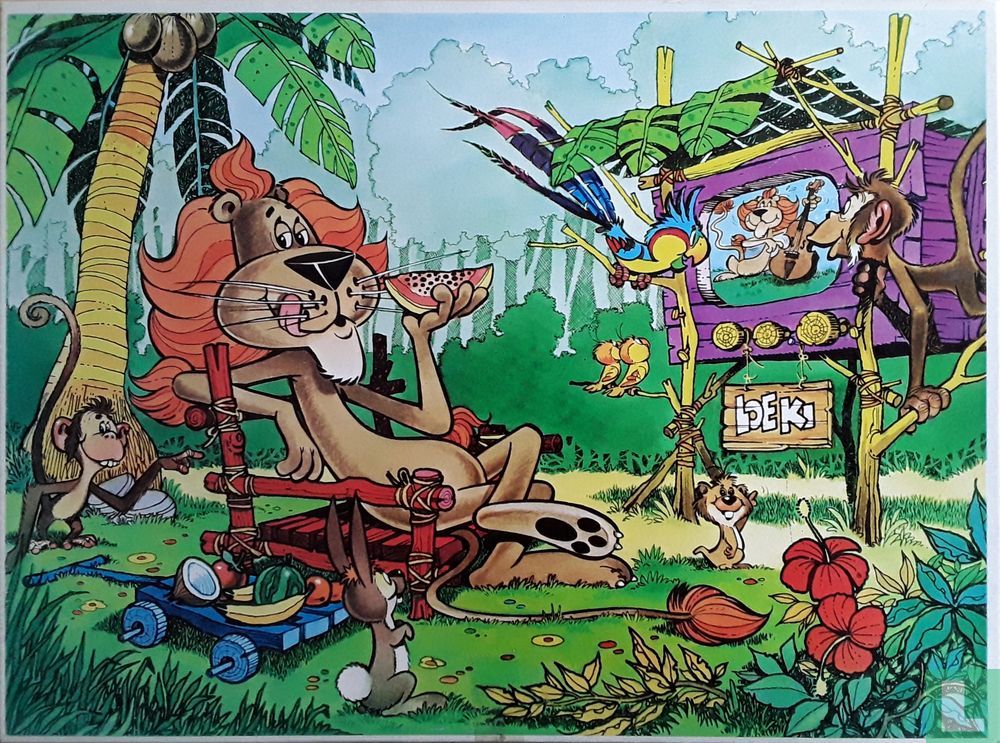 Loeki kijkt televisie