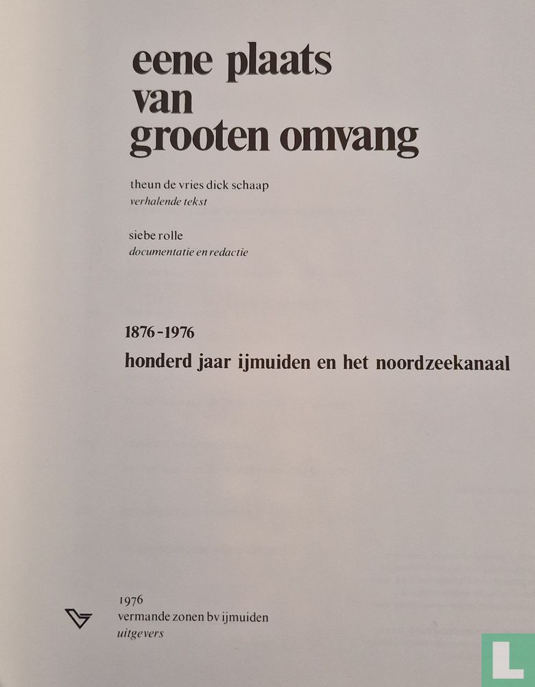 Eene plaats van grooten omvang