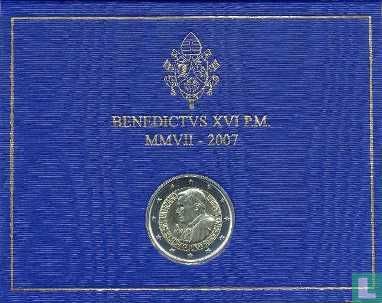 Vatican 2 euro 2007 (folder) "80th birthday of Pope Benedict XVI" KM ...