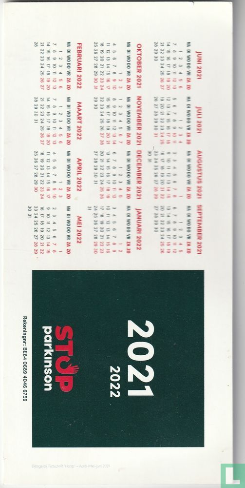 Weekplanner Stop Parkinson 