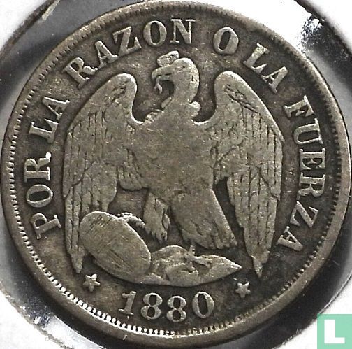 Chili 1 décimo 1880 (type 2)
