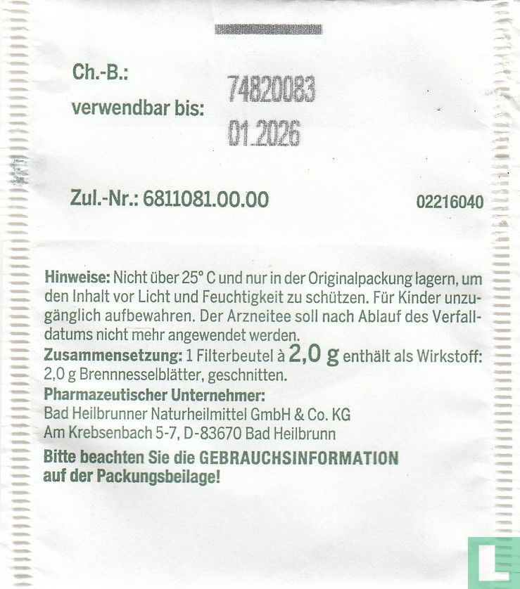 Brennnesselblätter Tee