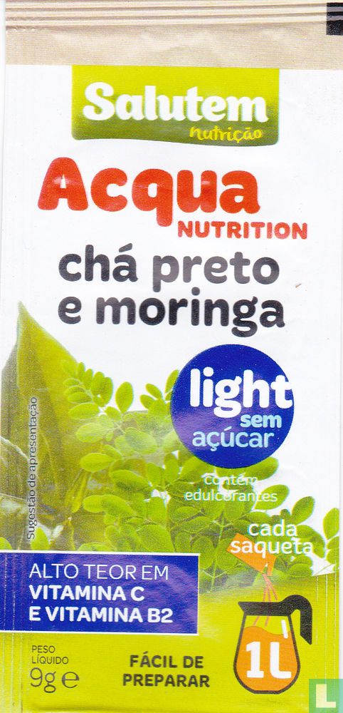 chá preto e moringa