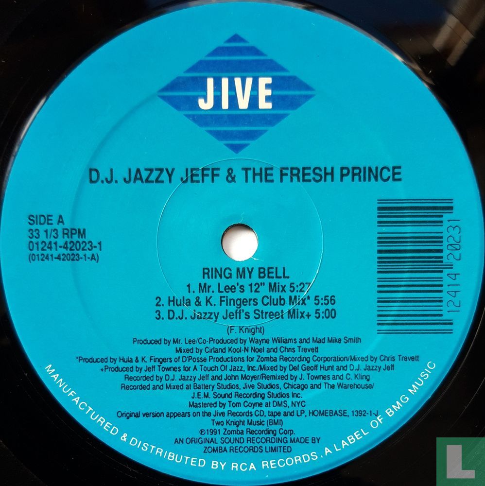 Ring My Bell Maxi 01241-42023-1 (1991) - DJ Jazzy Jeff & The Fresh Prince -  LastDodo