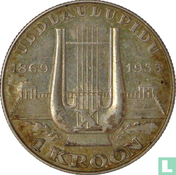 Estland 1 kroon 1933 "10th National song festival"