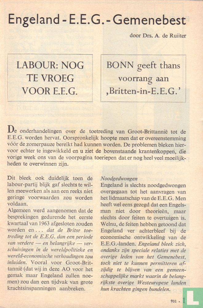 Engeland en de E.E.G.