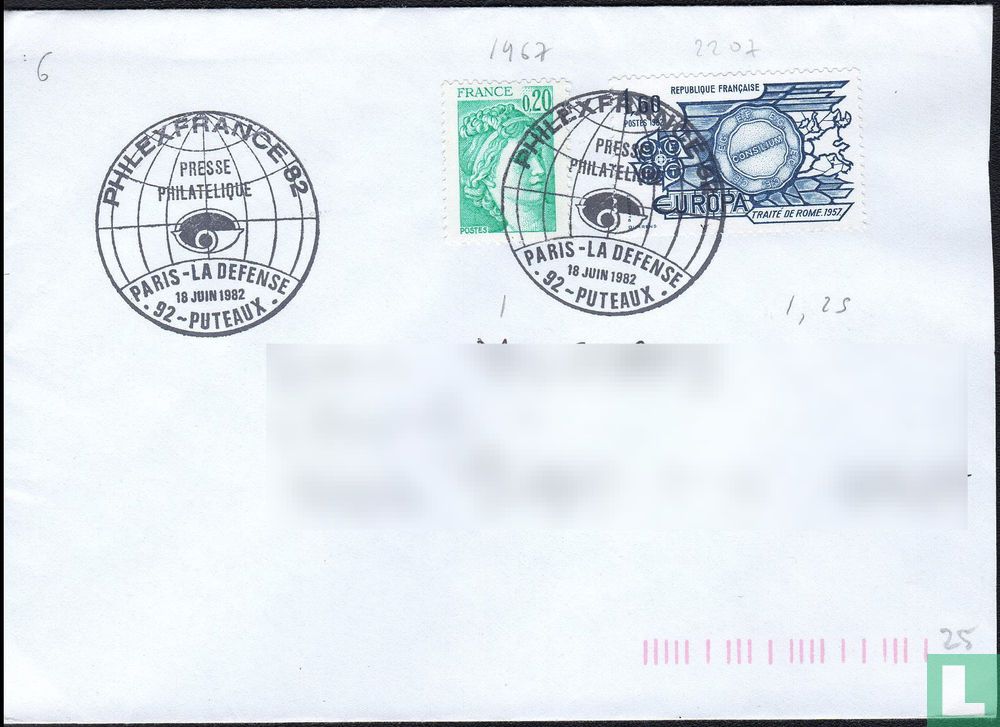 Philexfrance - Puteaux (1982) - Postmark [philately] - LastDodo
