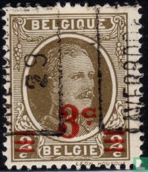 King Albert I, with overprint