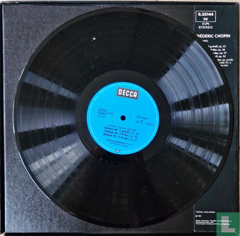 Frederic Chopin, Vladimir Ashkenazy LP K ZAL-6492-V X (1964