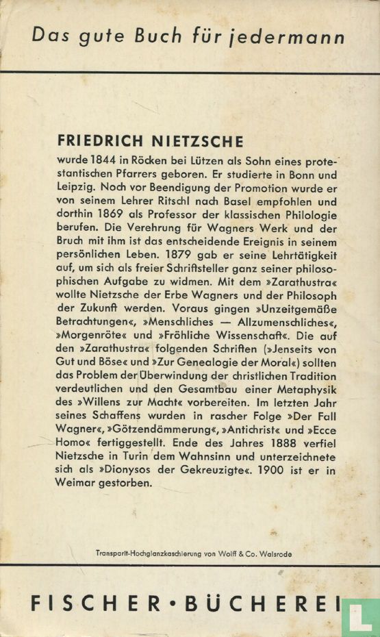 Zeitgemässes und Unzeitgemässes