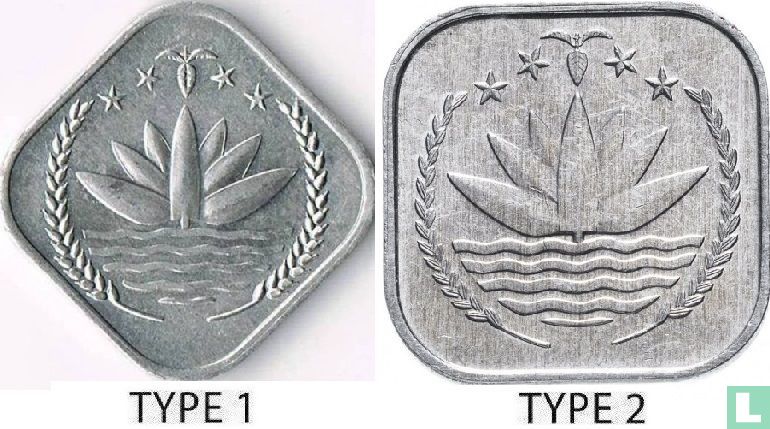 Bangladesh 5 poisha 1977 (type 2) "FAO"