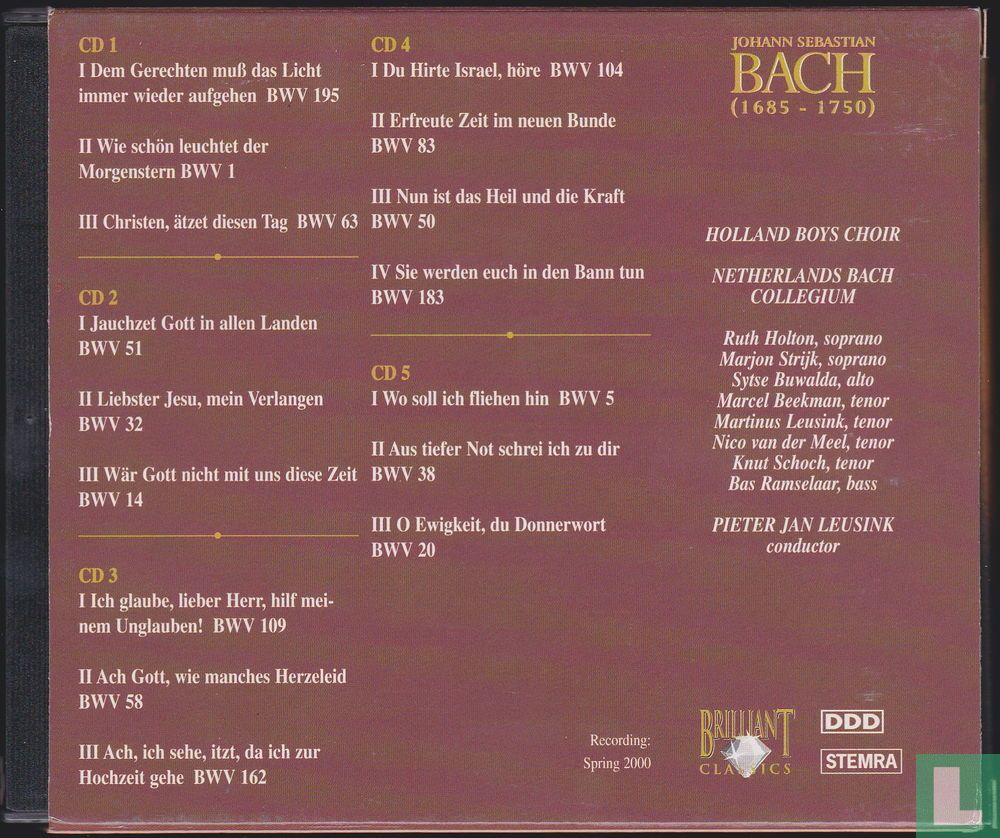Bach Edition 18: Cantatas/Kantaten Vol. IX [volle box] CD 99377 (2000 ...