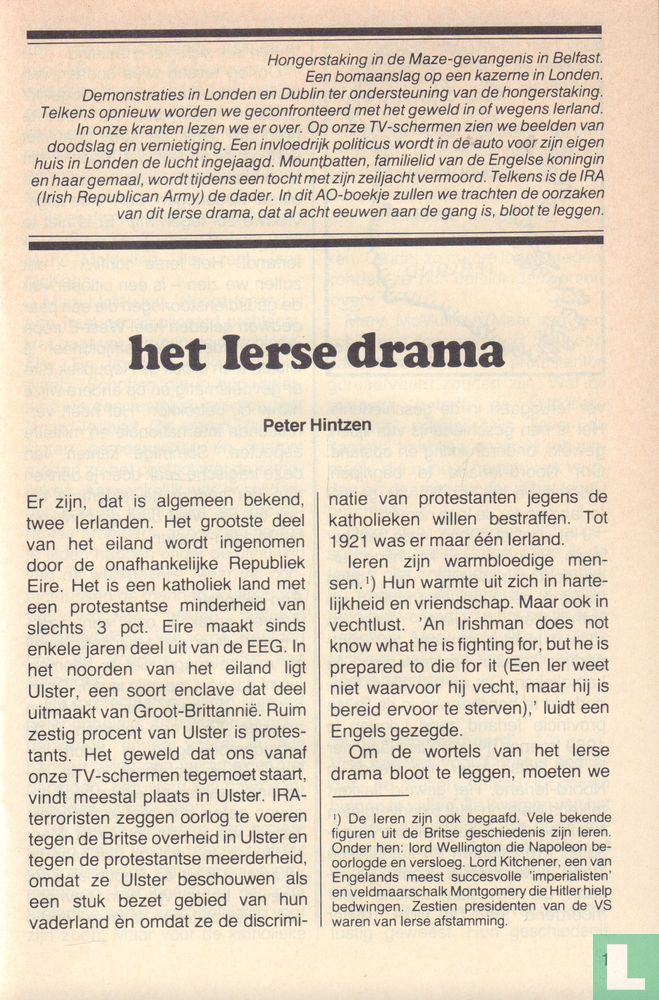 Het Ierse drama