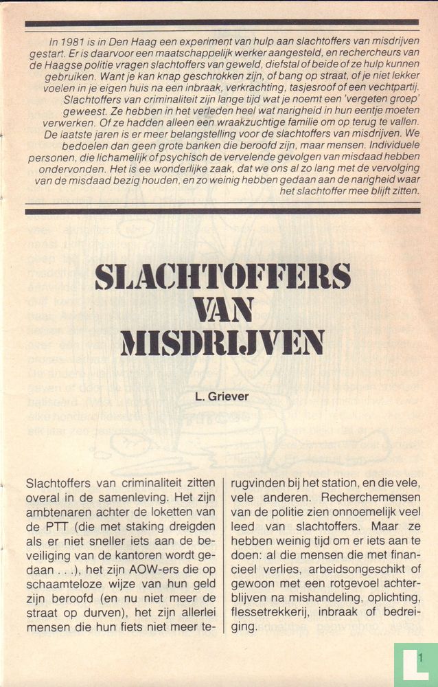 Slachtoffers van misdrijven