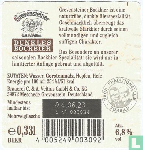 Grevensteiner Dunkles Bockbier