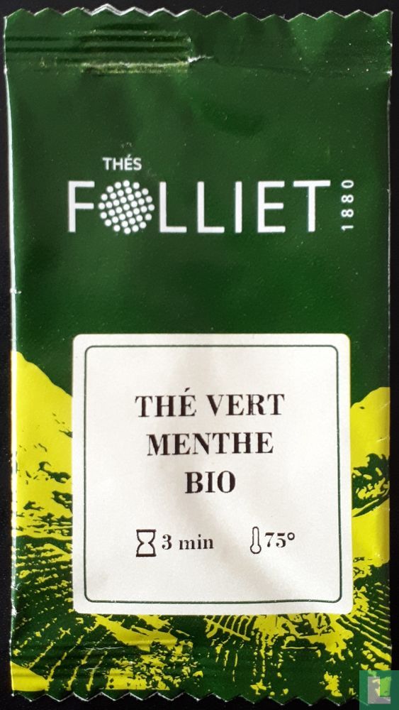 Thé vert Menthe Bio x24 - Thés Verts Bio par Folliet