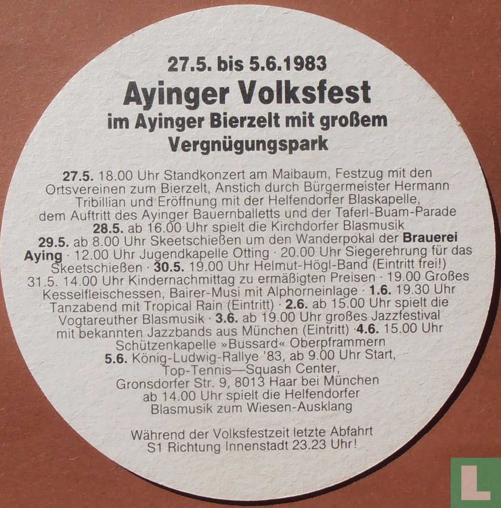 Ayinger Volksfest 1983