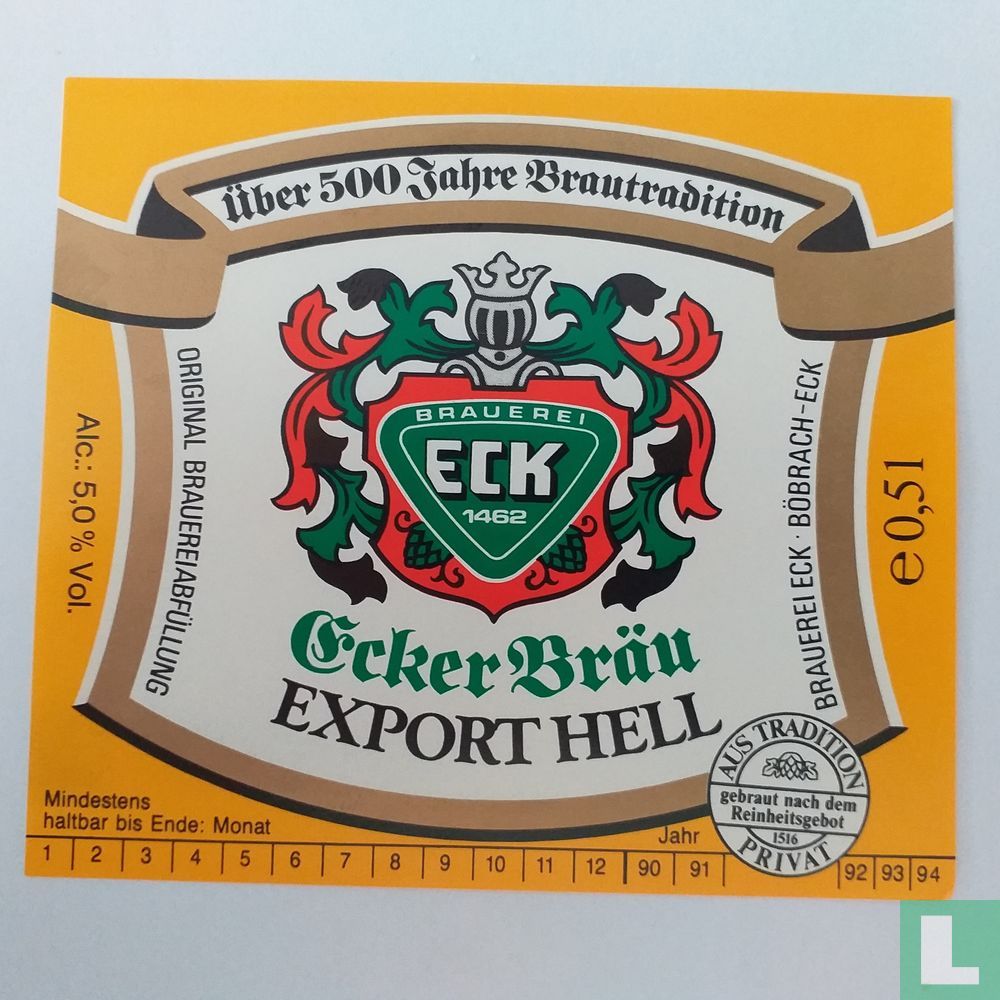 Ecker Brau Export Hell