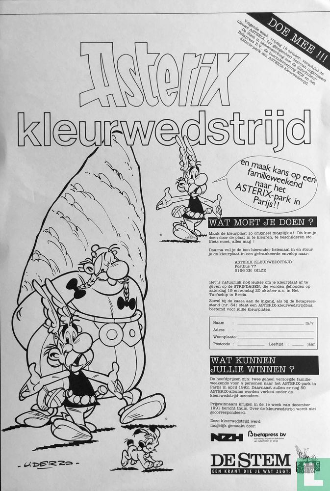 Asterix kleurwedsrijd