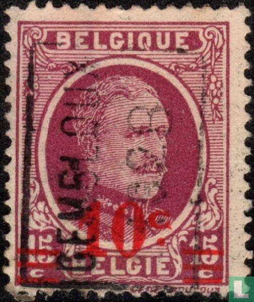 Roi Albert Ier, avec surcharge