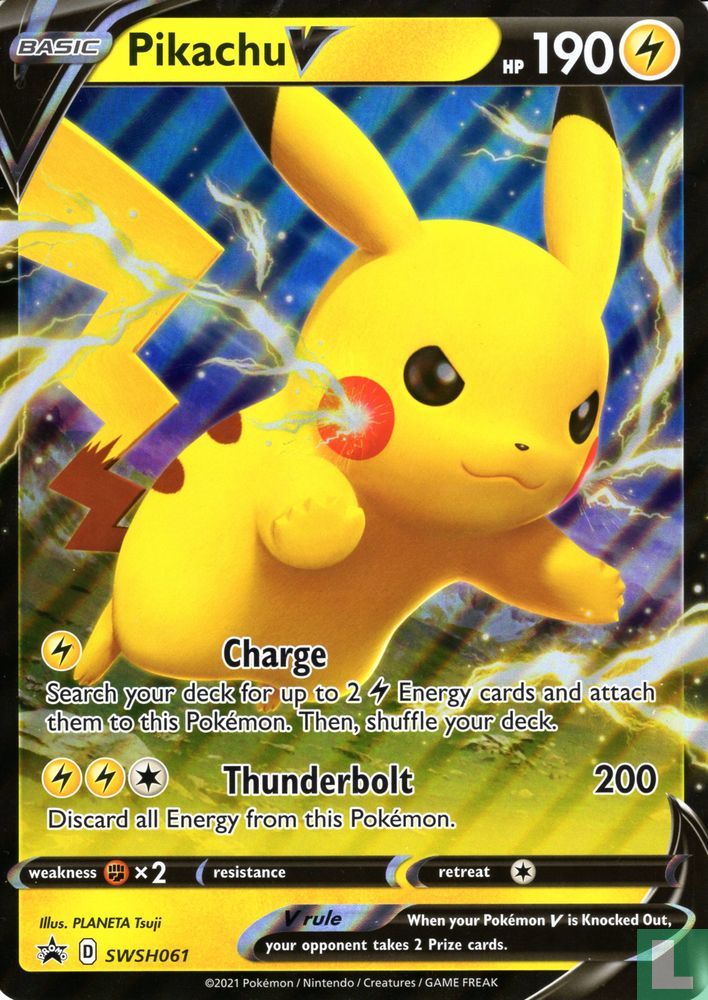 JUMBO Pikachu V Oversized Card – SWSH061 Sword & Shield Promo – Holo & Pack Fresh