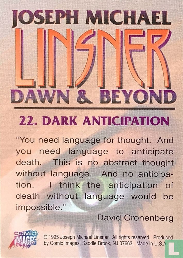 Dark anticipation