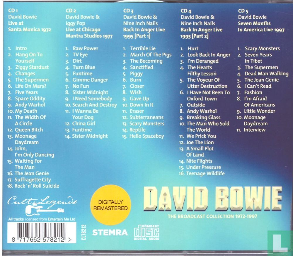 The Broadcast Collection 1972-1997 CD CL78212 (2019) - Bowie, David ...