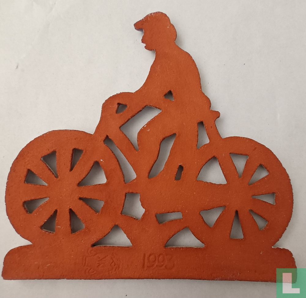 Man op fiets