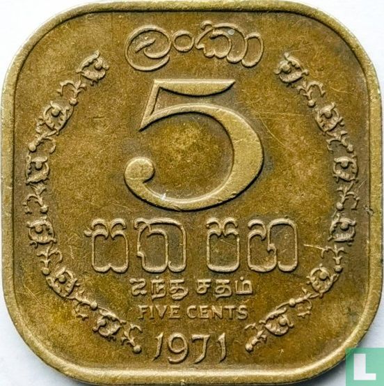 Ceylan 5 cents 1971