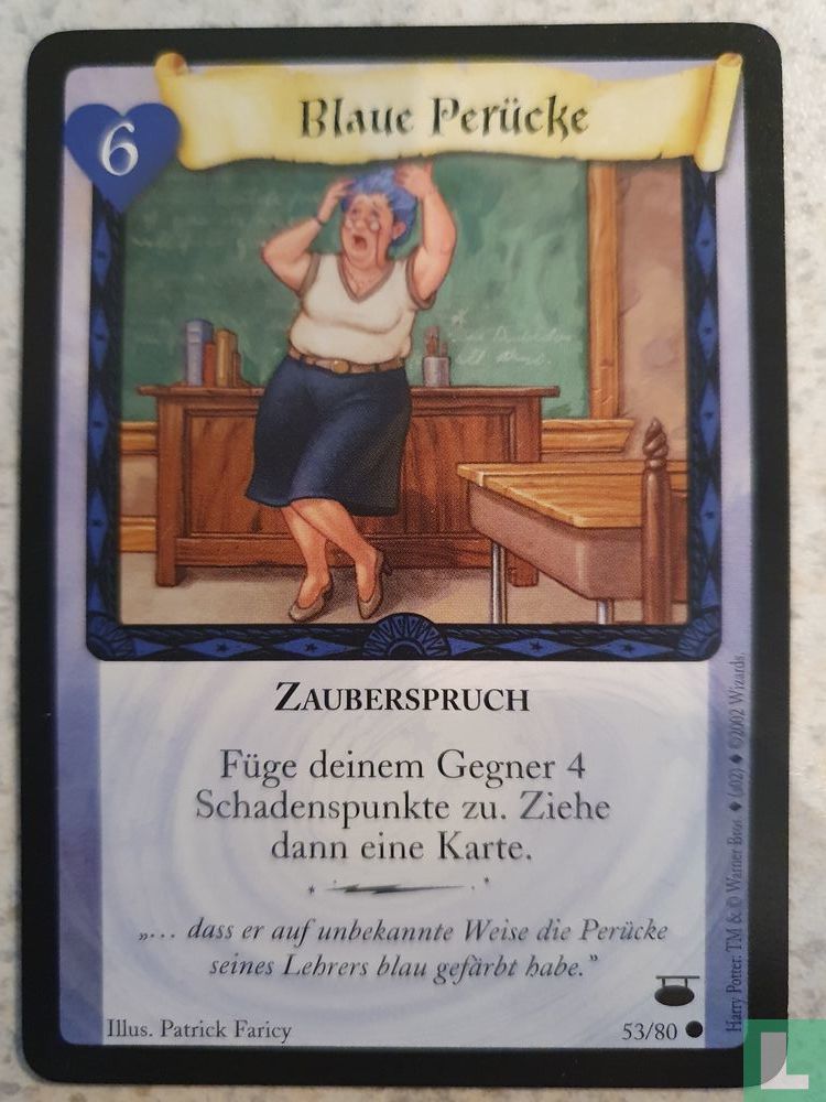 Blaue Perücke