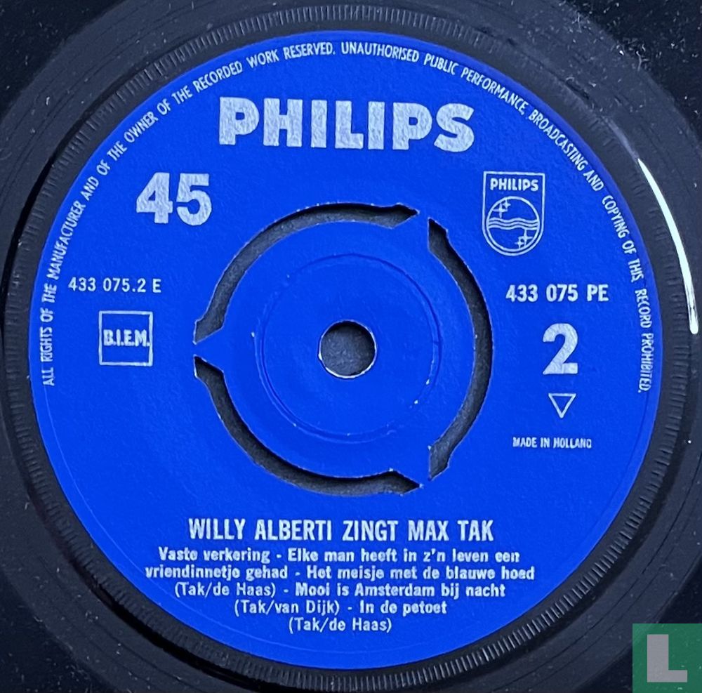 Willy Alberti zingt Max Tak