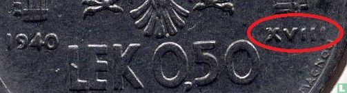 Albanië 0.50 lek 1940