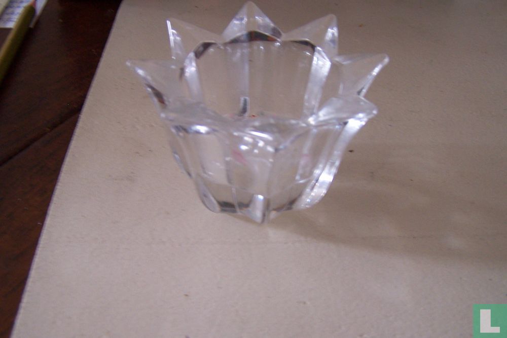 Glazen kaarshouder