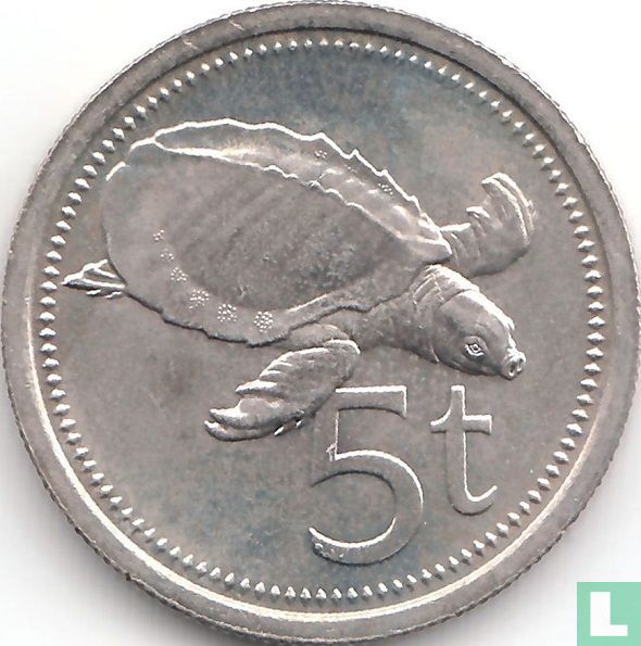 Papoea-Nieuw-Guinea 5 toea 1995 KM# 3 (1995) - Papoea-Nieuw-Guinea ...