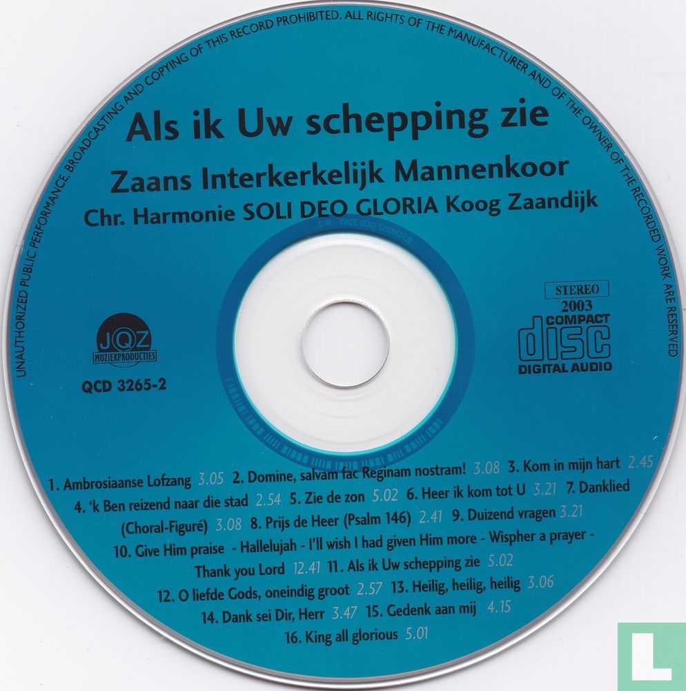 Als ik Uw schepping zie