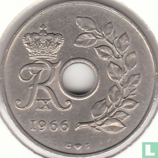 Danemark 25 øre 1966 (type 2)