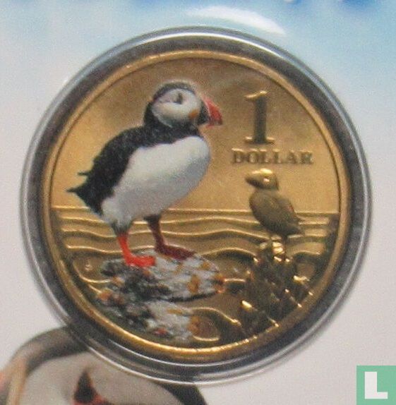 Australia 1 dollar 2013 (folder) "Polar animals - Atlantic puffin"