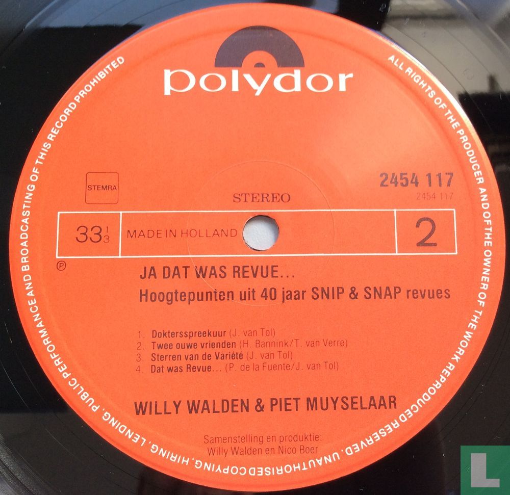 Ja dat was Revue...