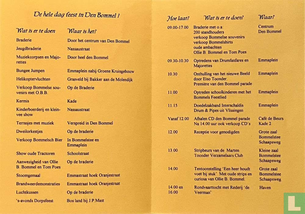 Programma 24 mei 1997 Den Bommel